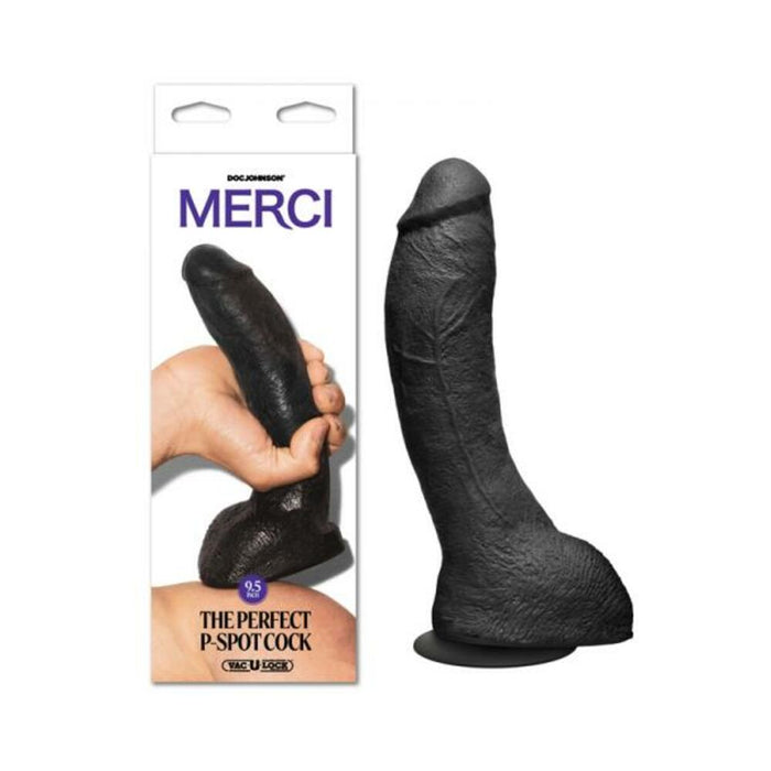Merci The Perfect P-spot Cock With Removable Vac-u-lock Suction Cup Black
