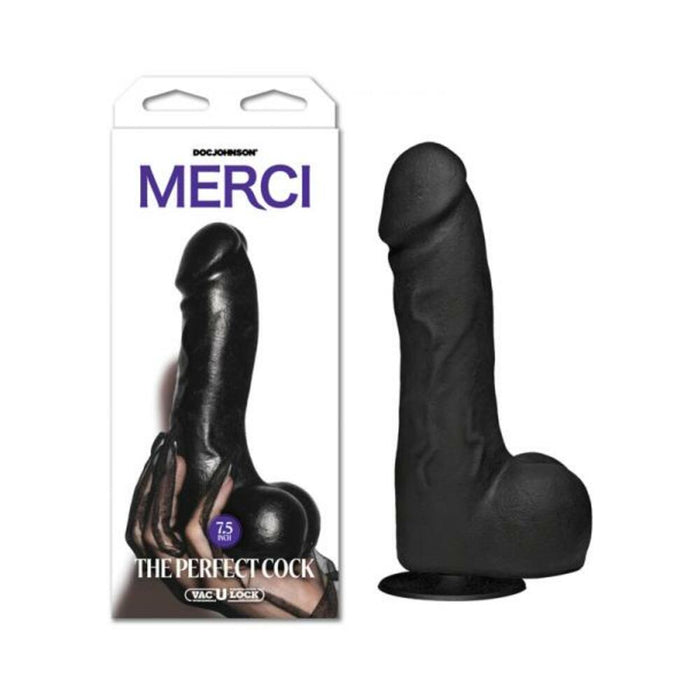 Merci The Perfect Cock With Removable Vac-u-lock Suction Cup 7.5in Black