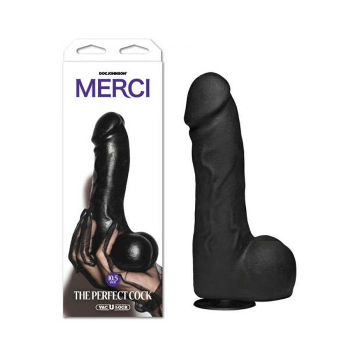 Merci The Perfect Cock With Removable Vac-u-lock Suction Cup 10.5in Black