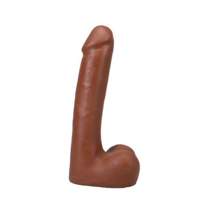 The Realistic Cock 9 In. Ultraskyn Vac-u-lock Dildo With Balls Caramel