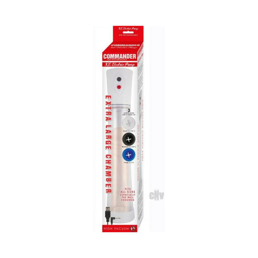 Commander Extra Large Electric Pump White | SexToy.com