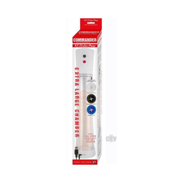 Commander Extra Large Electric Pump White | SexToy.com