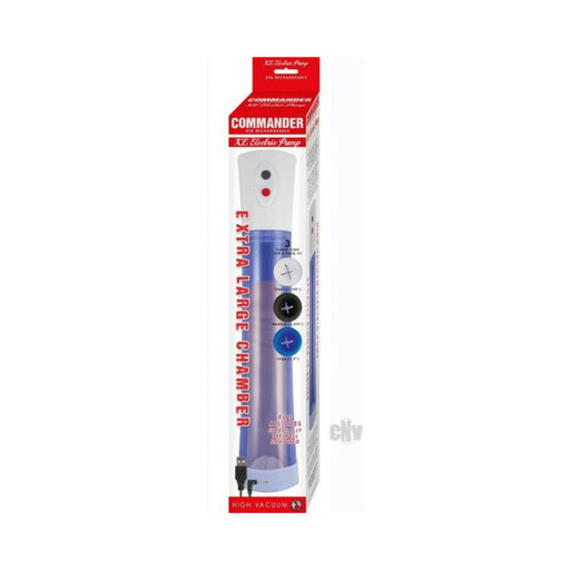 Commander Extra Large Electric Pump Blue | SexToy.com