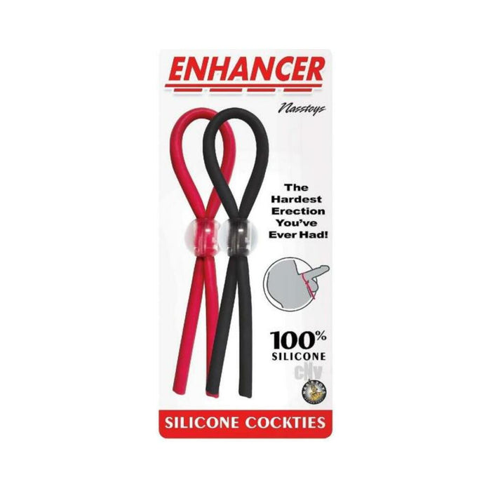 Enhancer Silicone Cockties Red/black