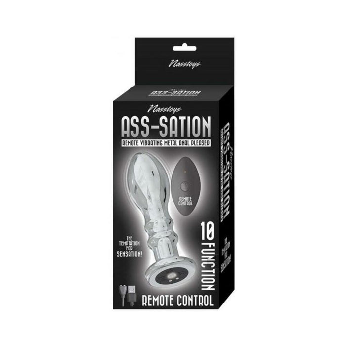 Ass-sation Remote Vibrating Metal Anal Pleaser Silver