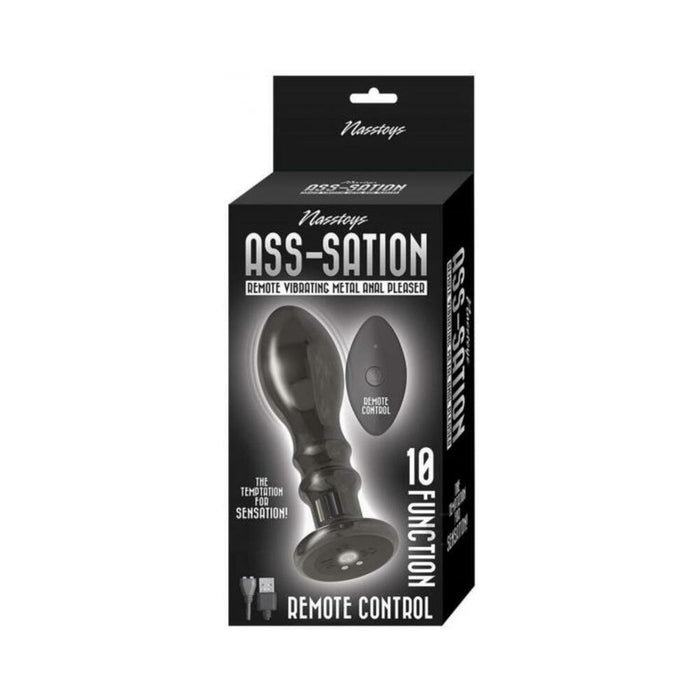 Ass-sation Remote Vibrating Metal Anal Pleaser Black