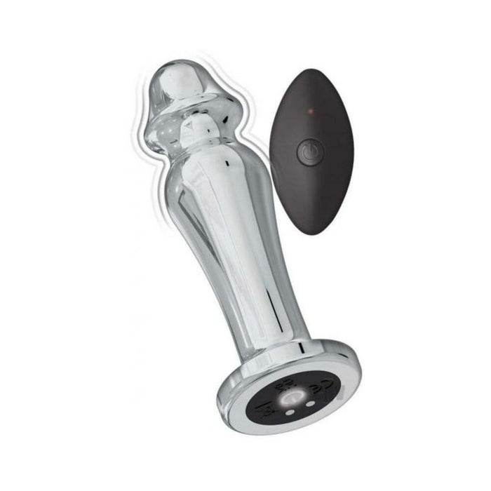 Ass-sation Remote Vibrating Metal Anal Lover Silver