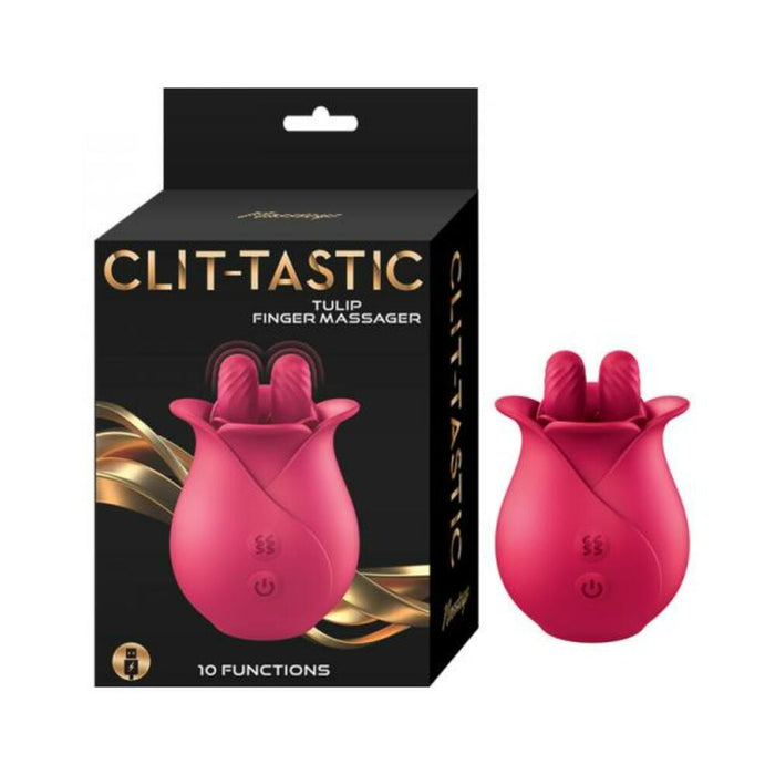 Clit-tastic Tulip Finger Massager Red