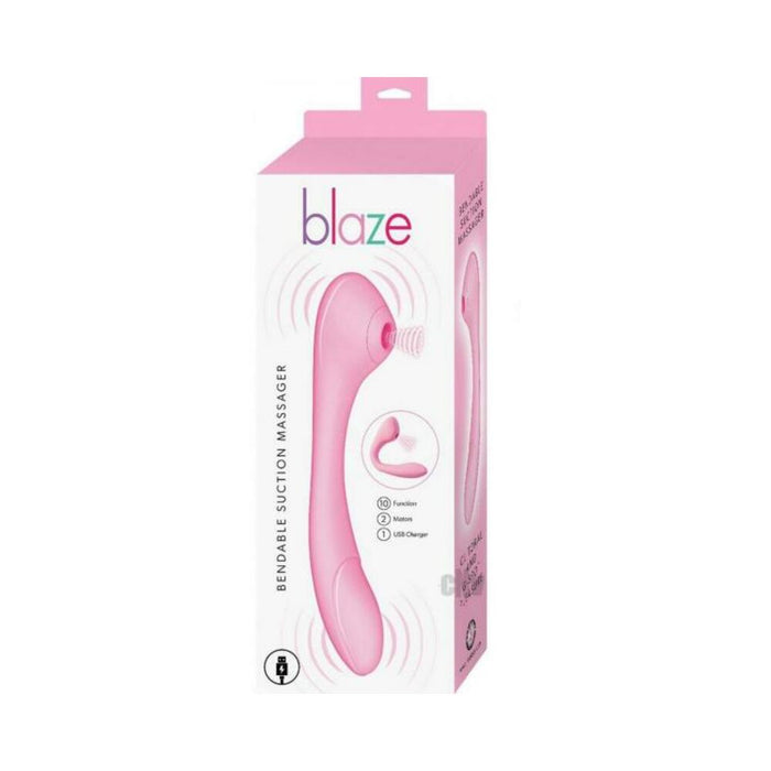 Blaze Bendable Suction Massager Pink