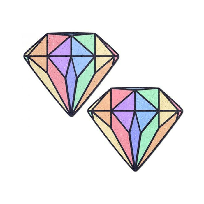 Pastease Gem: Pastel Rainbow Diamond Nipple Pasties