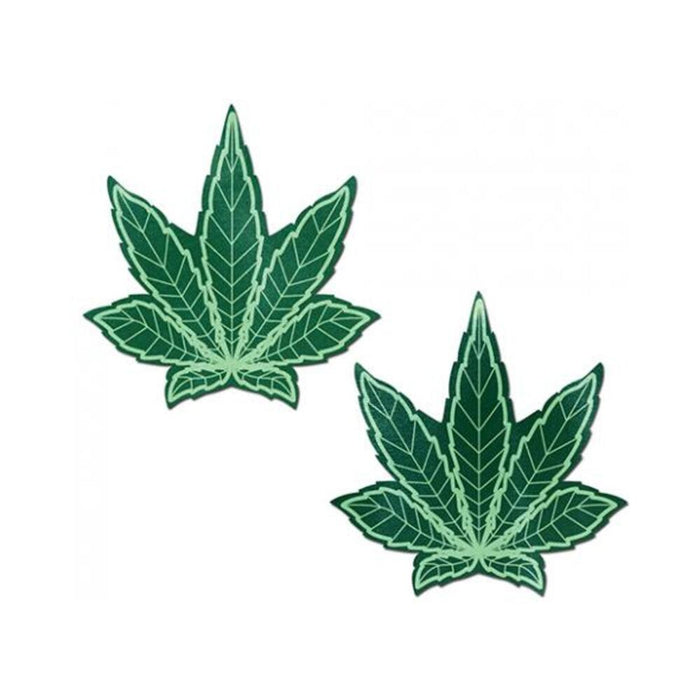 Pastease Marijuana Leaf Pasties Green O/S