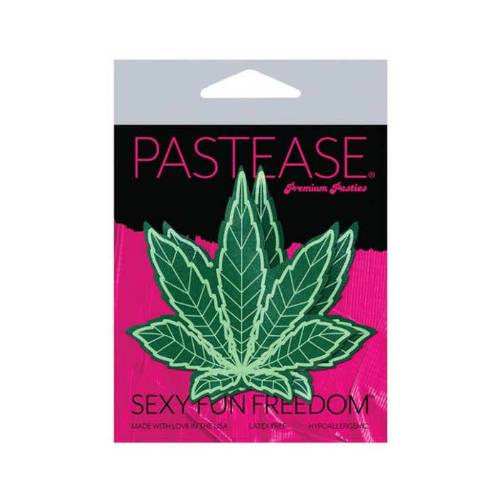 Pastease Marijuana Leaf Pasties Green O/S