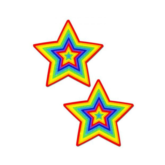 Pastease Glitter Pumping Star Pasties Rainbow