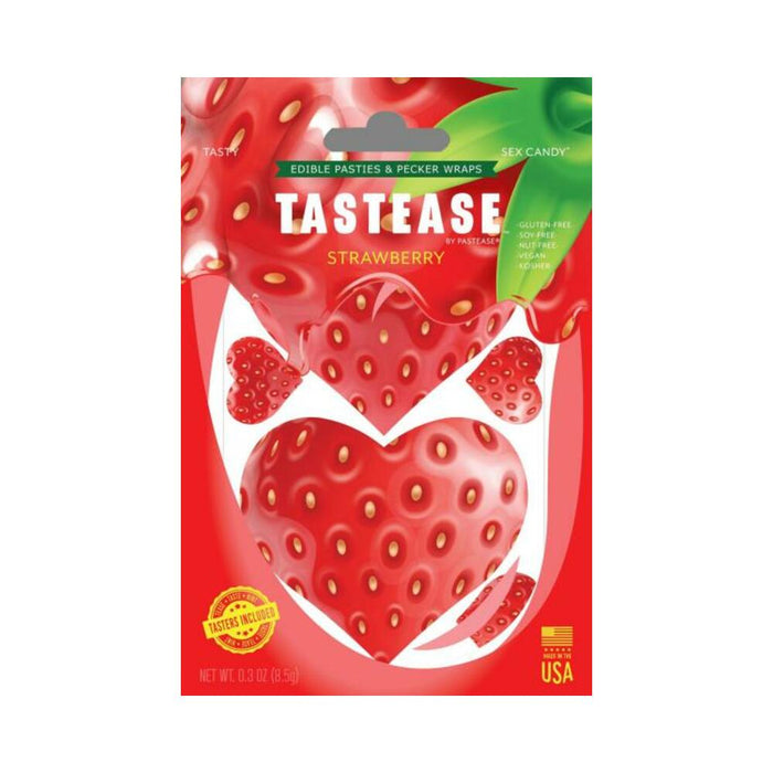 Tastease Strawberry Edible Nipple Pasties & Pecker Wraps