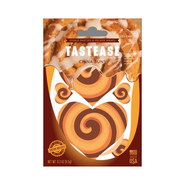 Tastease Cinna-bun Edible Nipple Pasties & Pecker Wraps