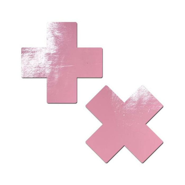 Pastease Plus X Faux Latex Baby Pink Crosses