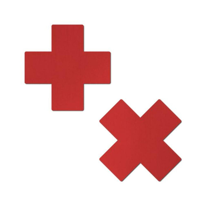 Pastease Plus X Faux Latex Red Crosses