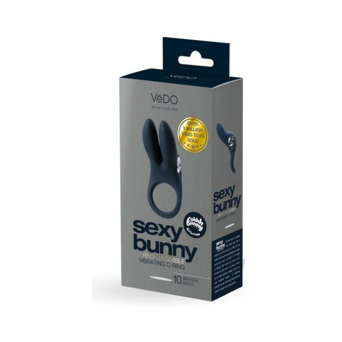 Vedo Sexy Bunny Rechargeable Ring - Just Black