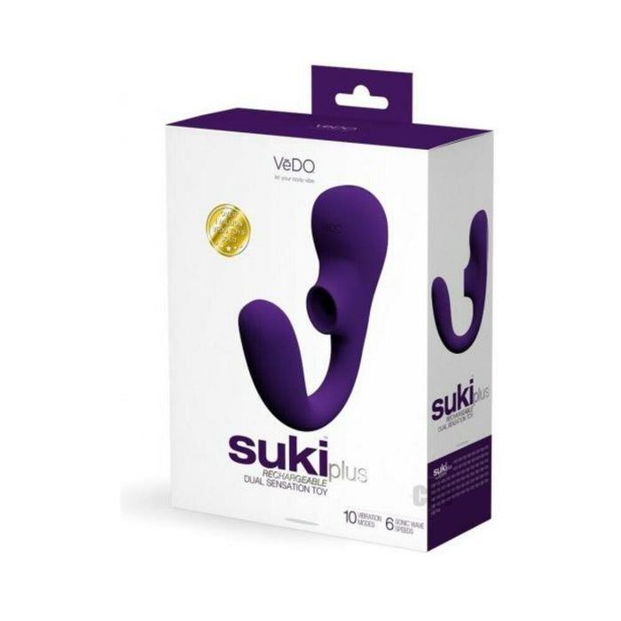 Vedo Suki Plus Rechargeable Dual Sonic Vibe Deep Purple