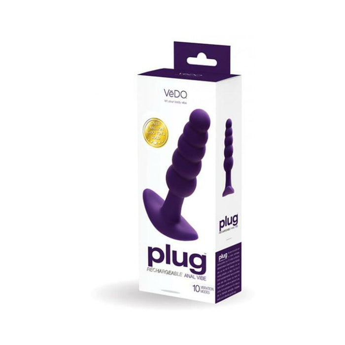Vedo Plug Rechargeable Anal Plug  - Purple
