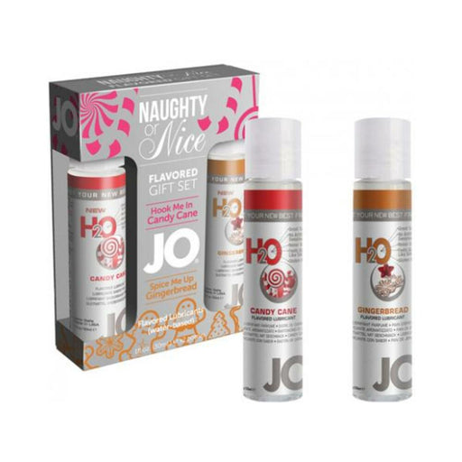 JO Naughty Or Nice Lube Gift Set Candy Cane & Gingerbread | SexToy.com