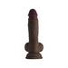 Shaft Model A Liquid Silicone Dong With Balls 7.5 In. Mahogany | SexToy.com