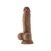 Shaft Model A Liquid Silicone Dong With Balls 7.5 In. Oak | SexToy.com