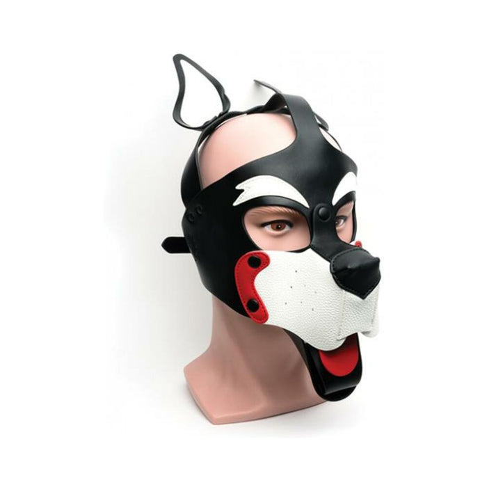665 Playful Pup Hood - O/s Red/white/white