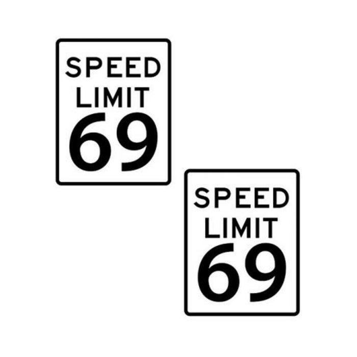 Neva Nude Black Speed Limit 69 Sign Nipple Cover Pasties