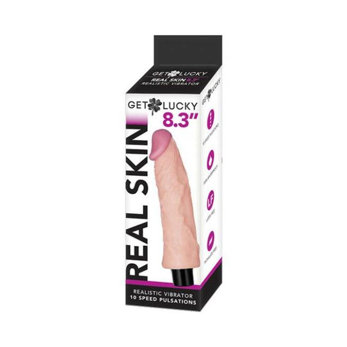 Get Lucky 8.3-inch Vibrating Dong - Light | SexToy.com