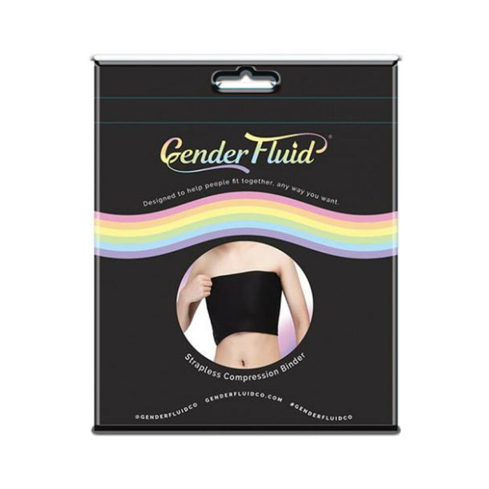 Gender Fluid Strapless Chest Compression Binder - L Black