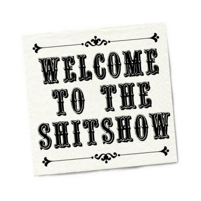 Twisted Wares Welcome To The Shitshow Napkins 20-pack