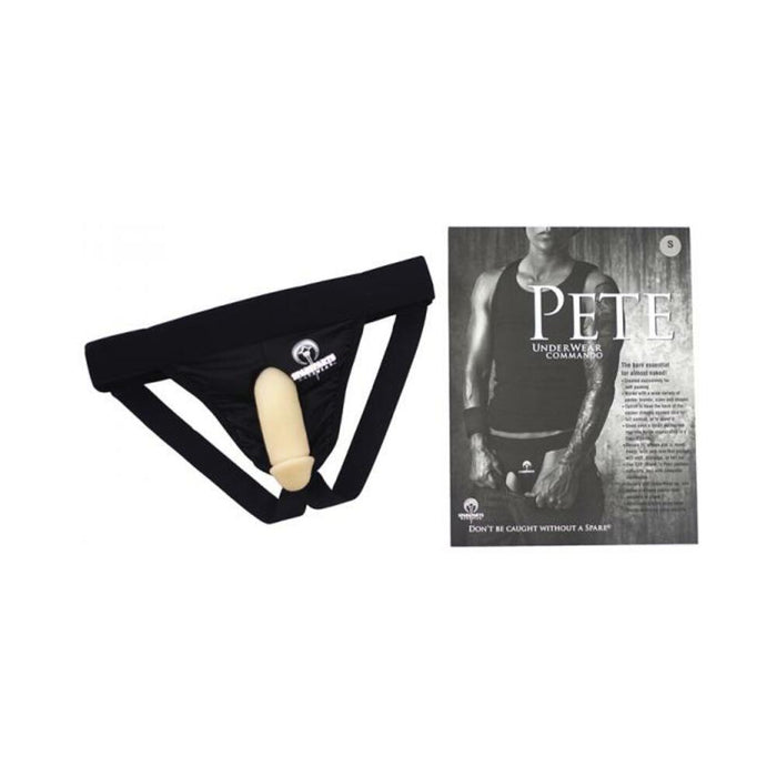 Spareparts Pete Commando Nylon Packing Jock Black Size S