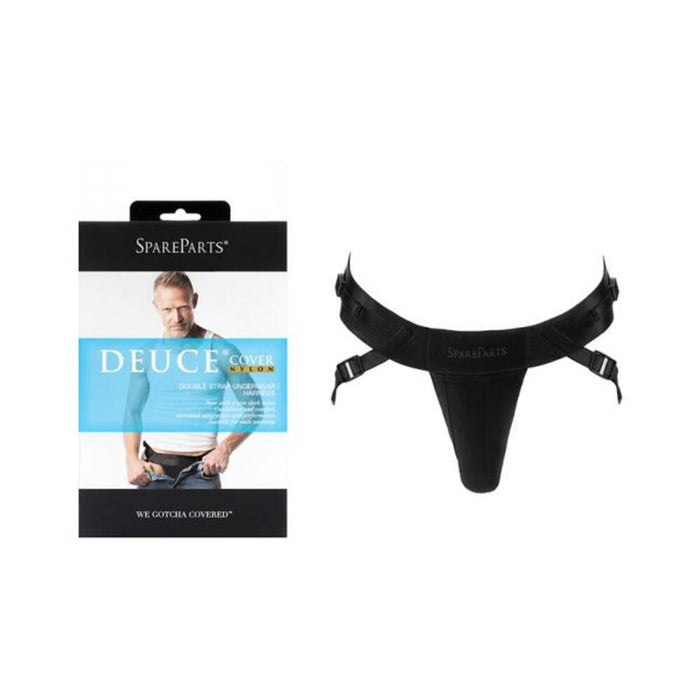 Spareparts Deuce Cover Underwear Harness Black (double Strap) Size B Nylon
