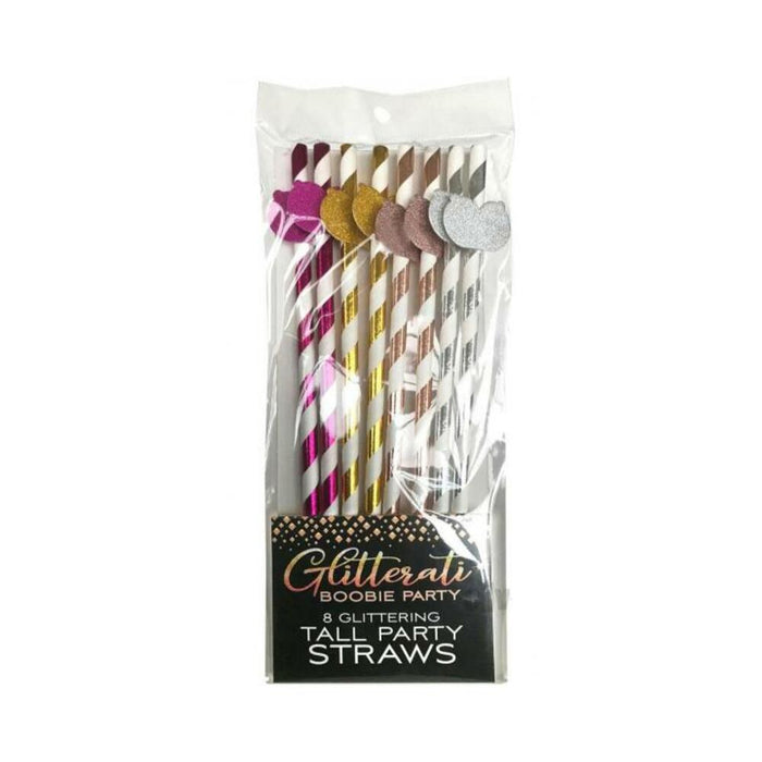 Glitterati Boobie Tall Party Straws | SexToy.com