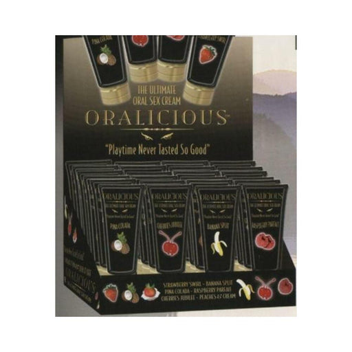 Oralicious Flavored Oral Sex Cream Display Of 24 2oz Tubes | SexToy.com