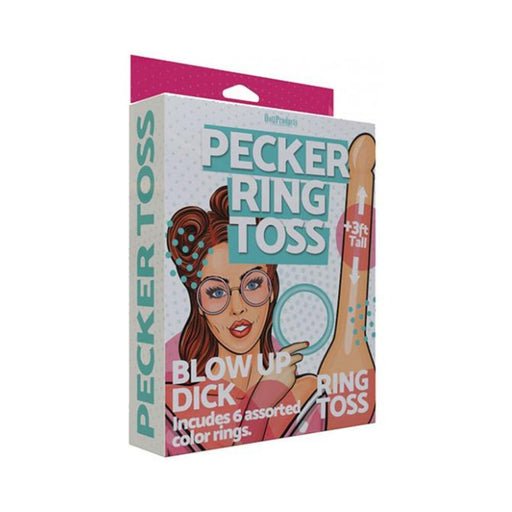 Inflatable Pecker Ring Toss - 3'. 6 Assorted Color Rings Included. | SexToy.com
