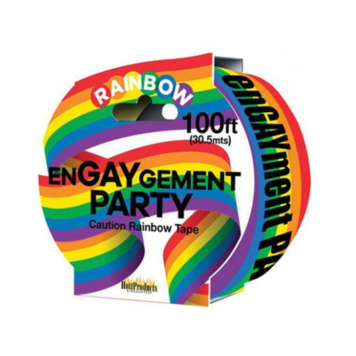 Engaygement - Rainbow Style - Caution Party Tape - 100' | SexToy.com