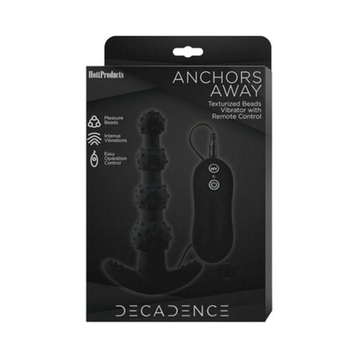 Decadence Anchors Away Anal Beads With Wire Controller Black | SexToy.com