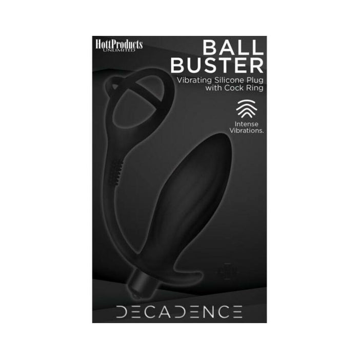 Decadence Ball Buster Anal Plug With Ring Black | SexToy.com