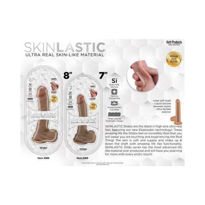 Skinsations Skinlastic Sliding Skin Dildo With Suction Base 8 In. | SexToy.com