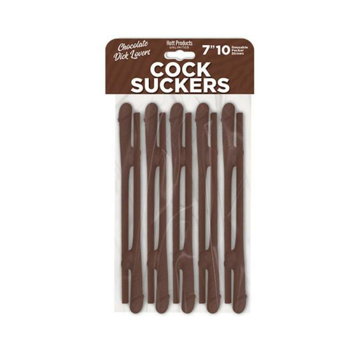 Skins Pecker Straws Chocolate Lovers (10-pack) | SexToy.com