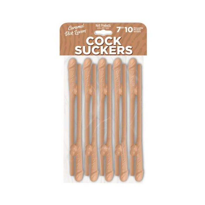 Skins Pecker Straws Caramel Lovers (10-pack) | SexToy.com