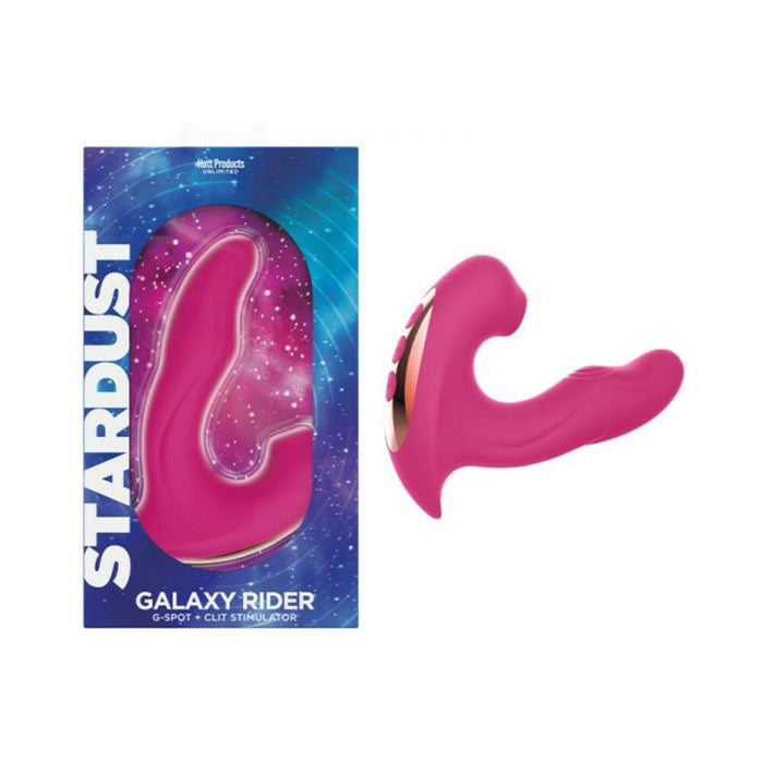 Stardust Galaxy Rider Suction Dual Stimulator Pink