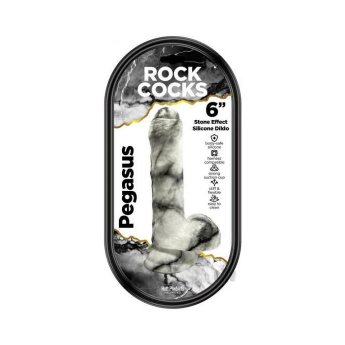 Rock Cocks Pegasus Marble Silicone Dildo 6 In.