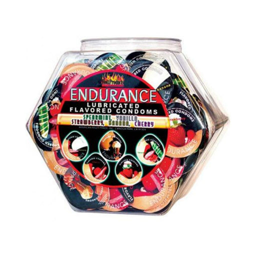 Endurance Lubricated Flavored Condoms 144 Per Bowl | SexToy.com