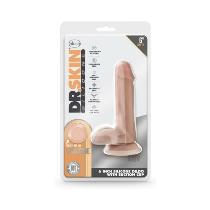 Dr. Skin Dr. Daniel Dildo With Suction Cup Silicone 6 In. Vanilla | SexToy.com