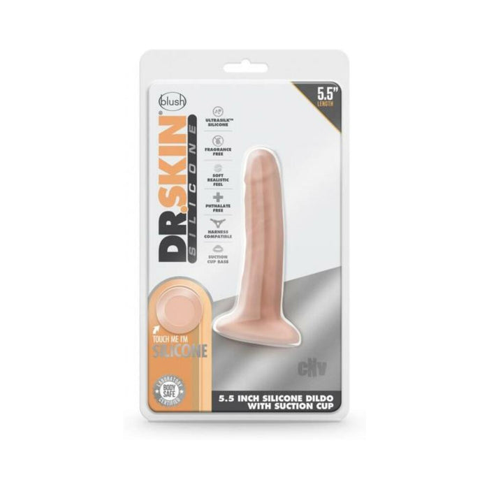 Dr. Skin Dr. Lucas Dong With Suction Cup Silicone 5 In. Vanilla | SexToy.com