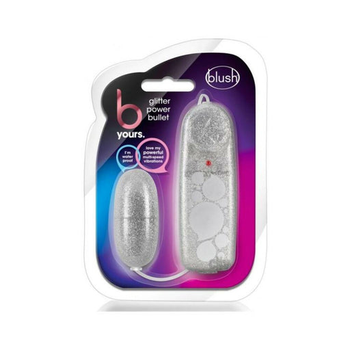 B Yours - Glitter Power Bullet - Silver | SexToy.com