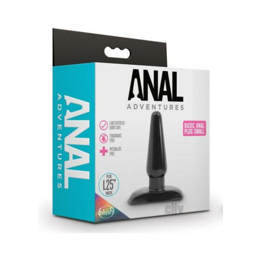 Anal Adventures - Basic Anal Plug - Small - Black | SexToy.com
